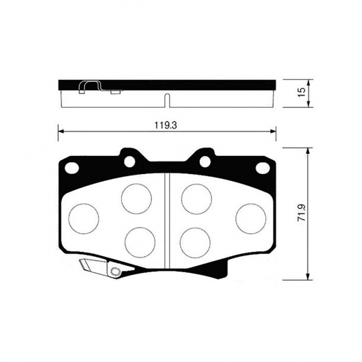 Колодки тормозные передние Nisshinbo NP1043 дисковые