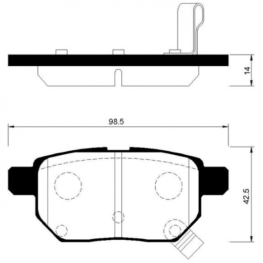 Колодки тормозные задние Nisshinbo PF-1519 дисковые