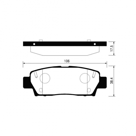 Колодки тормозные задние Nisshinbo NP1092 дисковые