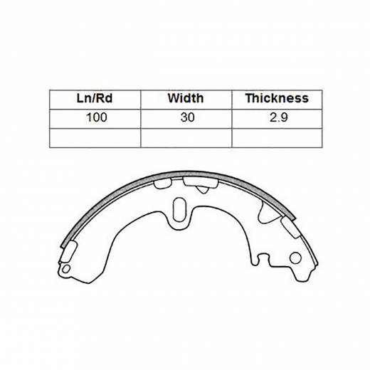 Колодки тормозные задние Lynx BS-7502 барабанные