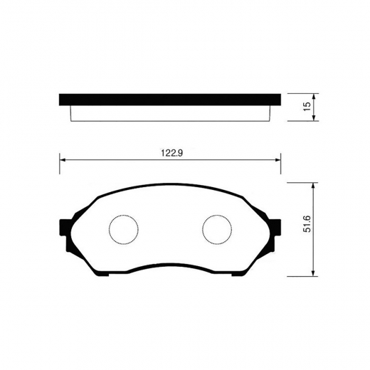 Колодки тормозные передние NIBK PN5425 дисковые