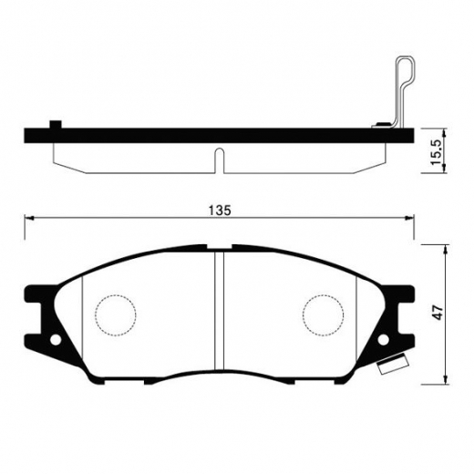 Колодки тормозные передние NIBK PN2435 дисковые