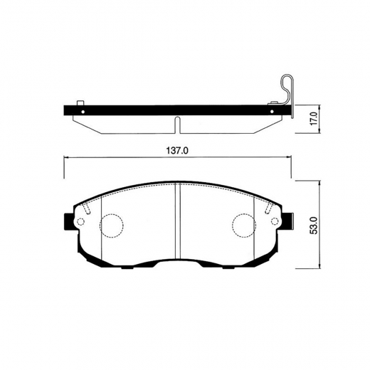 Колодки тормозные передние NIBK PN2474 дисковые