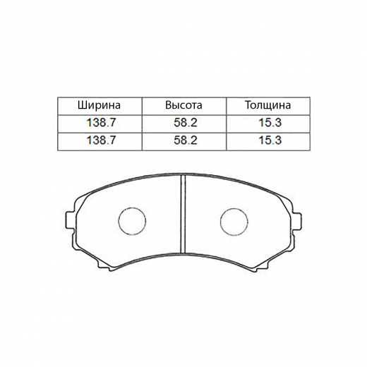 Колодки тормозные передние DOUBLE FORCE DFP3246 дисковые