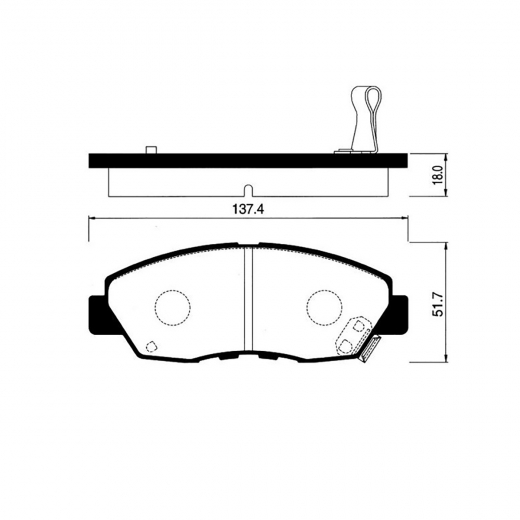 Колодки тормозные передние Bosch 0986461124 дисковые
