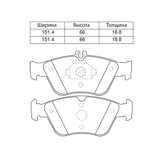 Колодки тормозные передние Delphi LP1588 дисковые