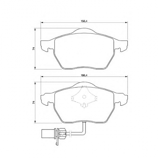 Колодки тормозные передние Just Drive JBP0277 дисковые с датчиком